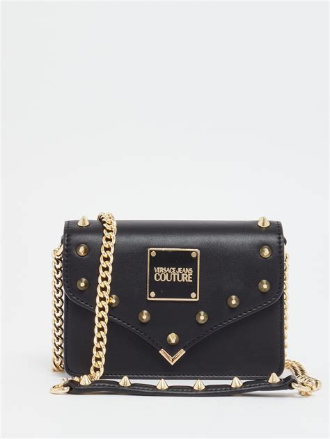 shopper nera versace con borchie|borse versace donna firmate.